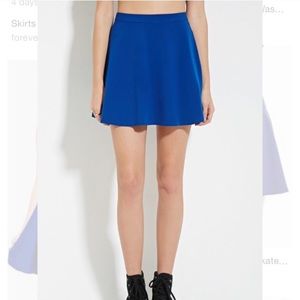 F21 light blue skater skirt